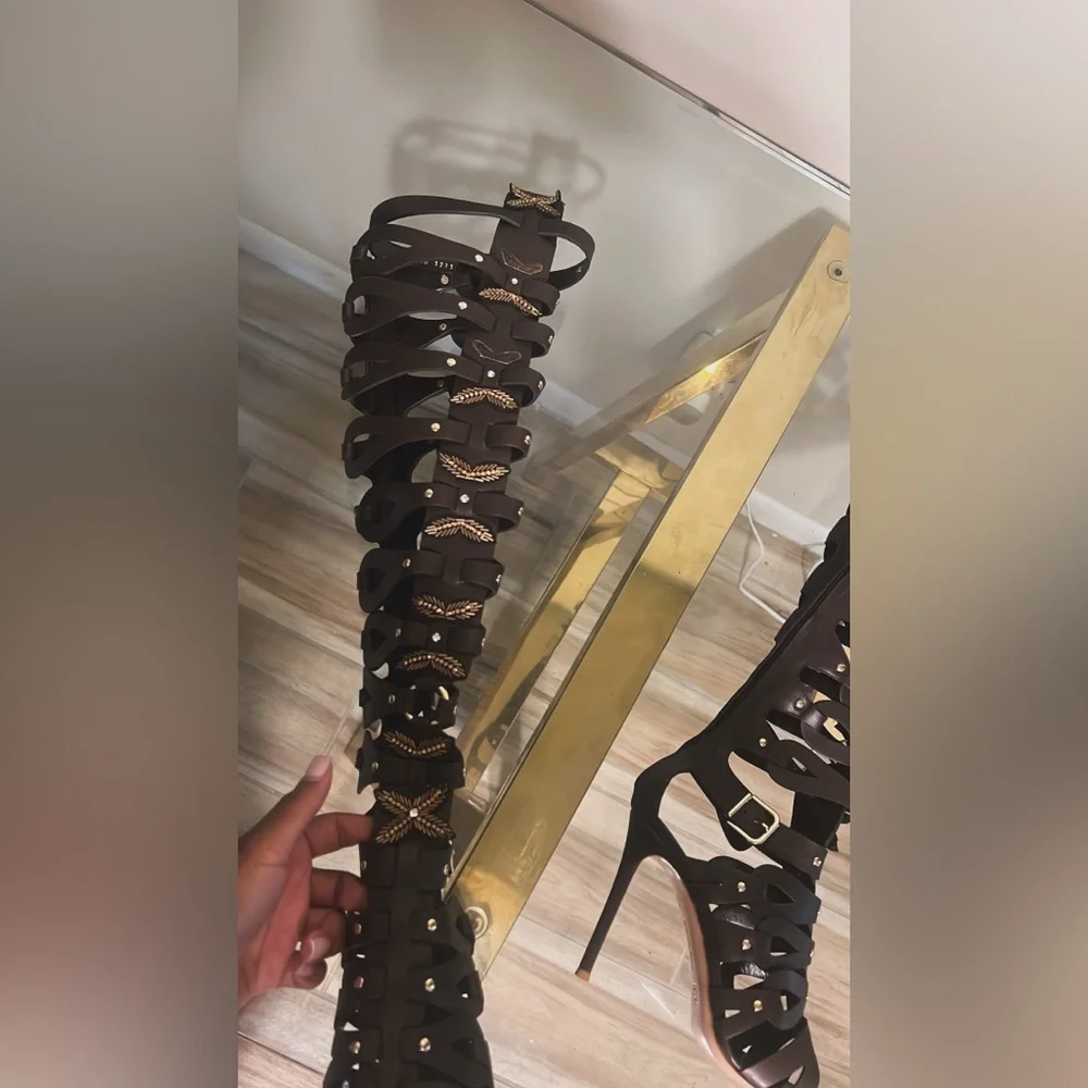 SS 13 Gianvito Rossi x Altuzzara Gladiator Heel Sz 38.5. - Picture 4 of 7